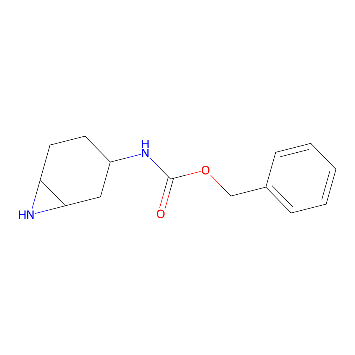 Benzyl ((1R,3R,6S)-7-azabicyclo[4.1.0]heptan-3-yl)carbamate molecular structure, CAS 1262409-48-2