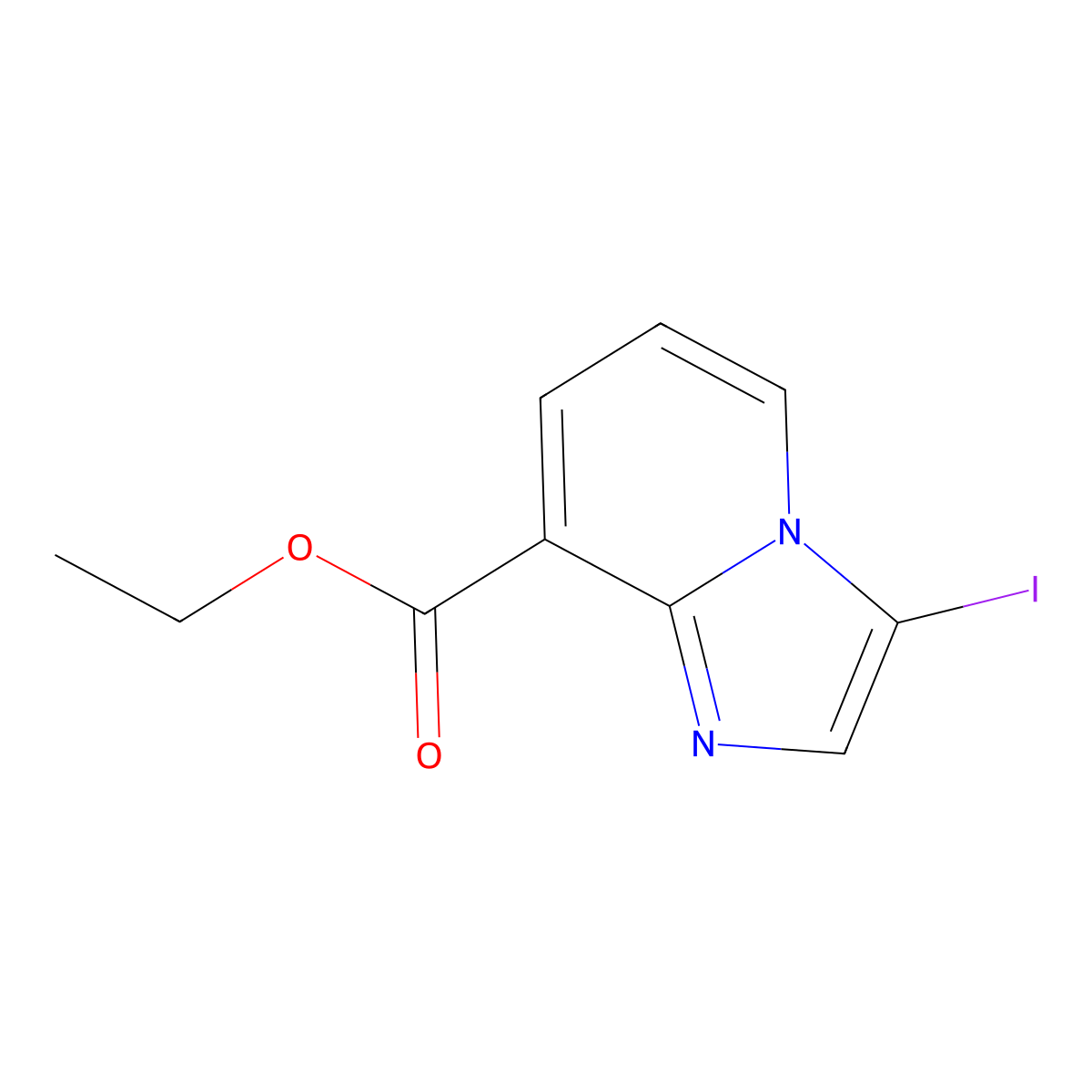 Ethyl 3-iodoimidazo[1,2-a]pyridine-8-carboxylate molecular structure, CAS 1262409-63-1
