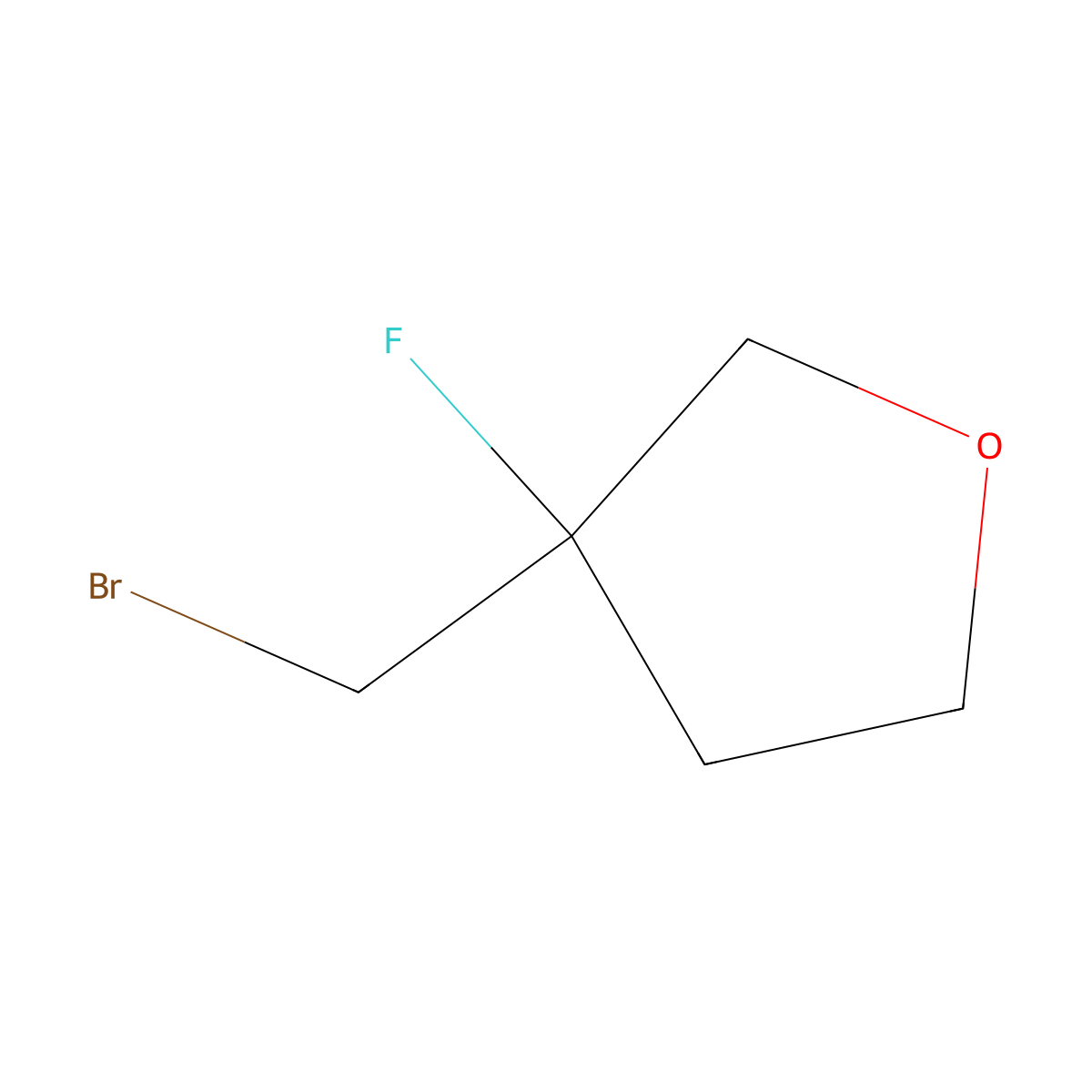 3-(Bromomethyl)-3-fluorooxolane molecular structure, CAS 1262409-65-3