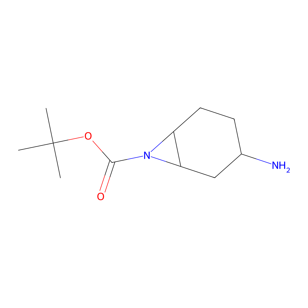 tert-Butyl (1R,3R,6S)-rel-3-amino-7-azabicyclo[4.1.0]heptane-7-carboxylate molecular structure, CAS 1262410-07-0