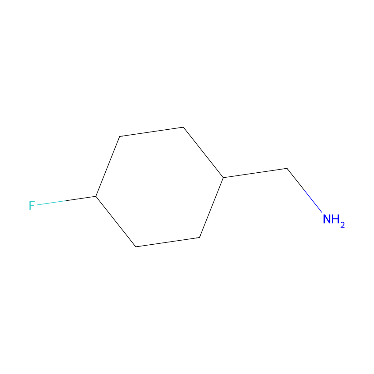 (4-Fluorocyclohexyl)methanamine molecular structure, CAS 1262410-09-2