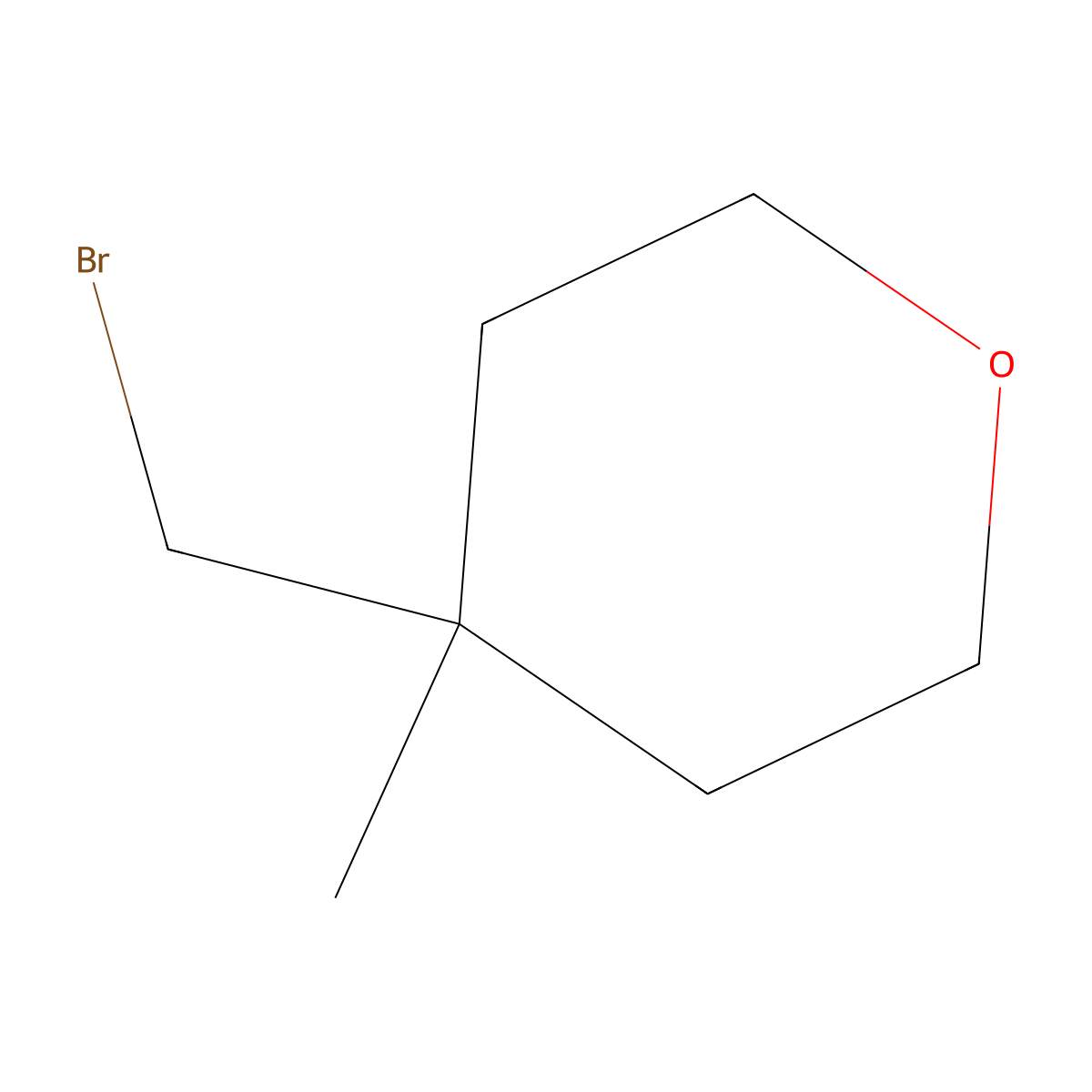 4-(Bromomethyl)-4-methyloxane molecular structure, CAS 1262410-27-4