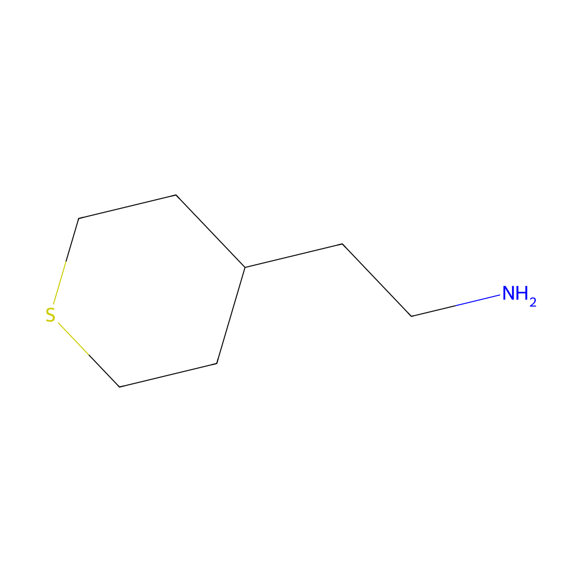 2-(Tetrahydrothiopyran-4-yl)ethylamine molecular structure, CAS 1262410-73-0
