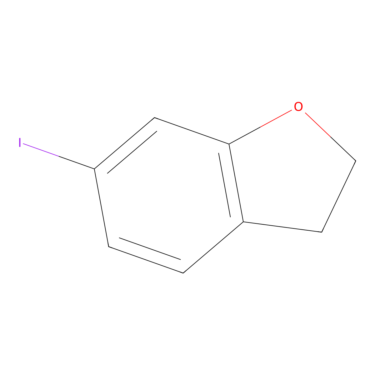 6-Iodo-2,3-dihydrobenzofuran molecular structure, CAS 1262411-89-1