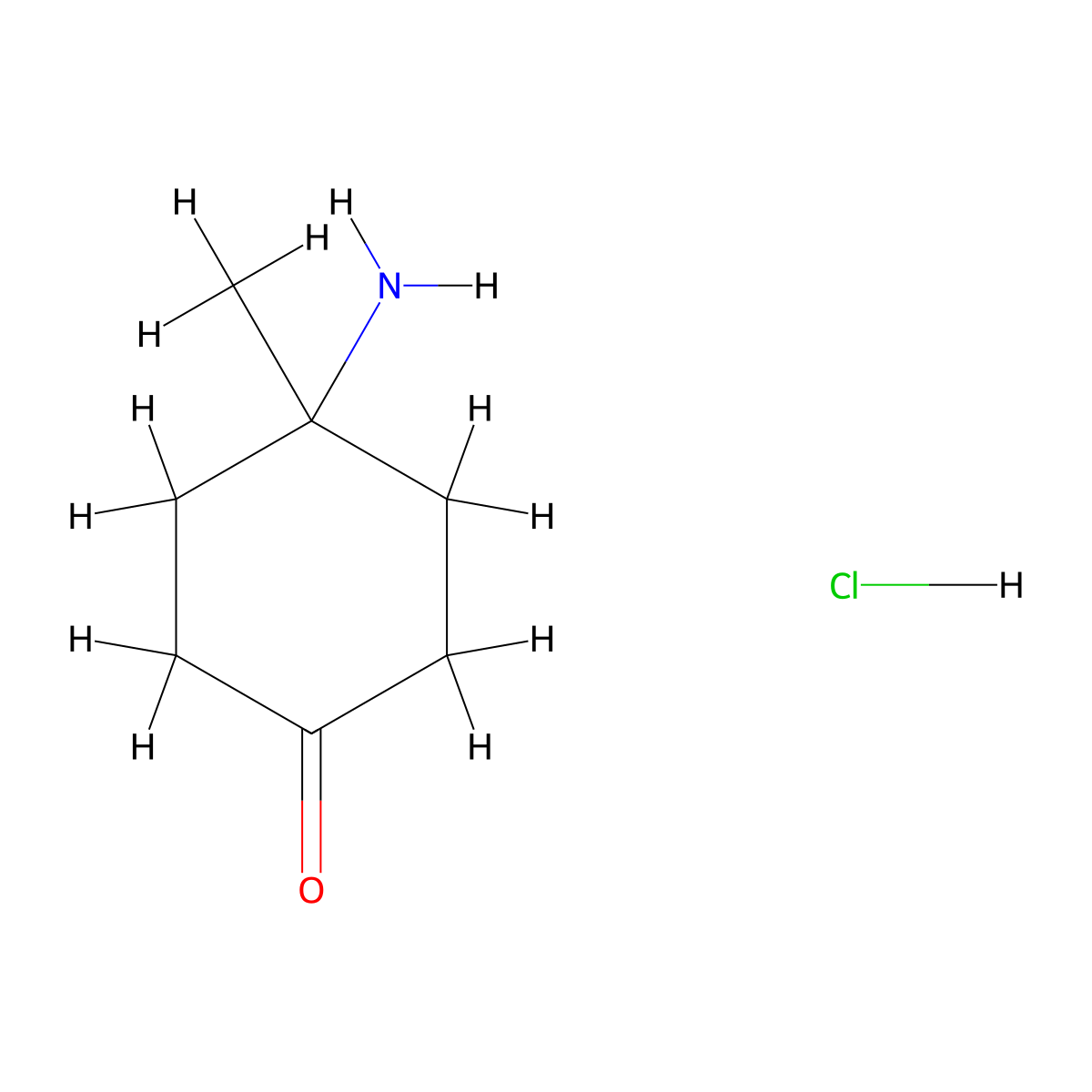 4-Amino-4-methyl-cyclohexanone;hydrochloride molecular structure, CAS 1262411-95-9