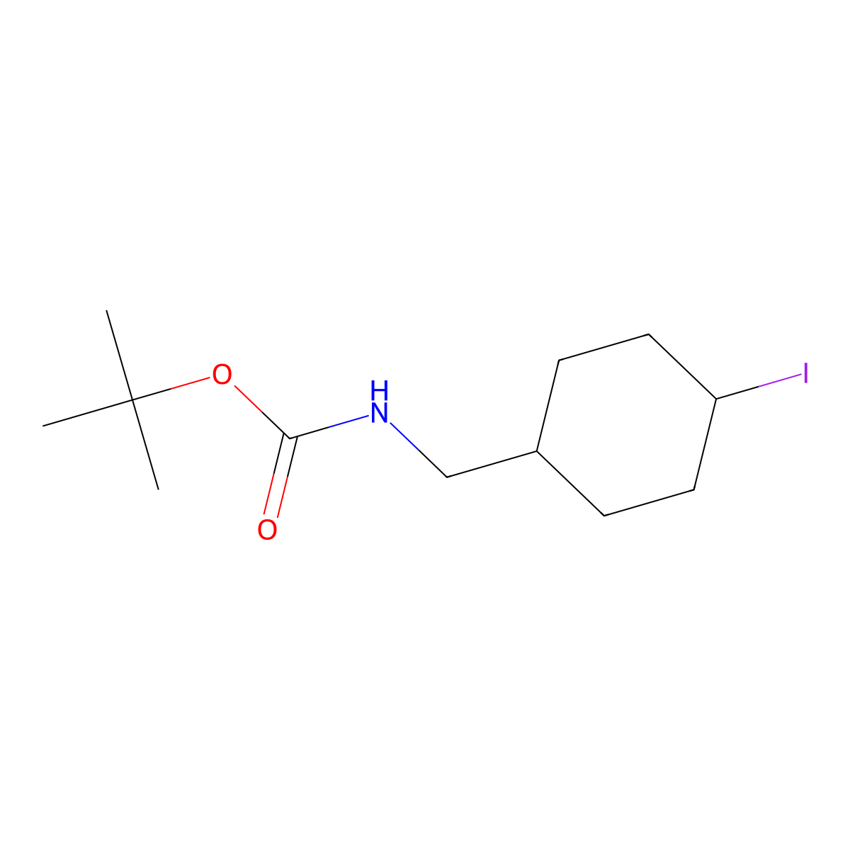 N-Boc-1-(4-iodocyclohexyl)methanamine molecular structure, CAS 1262412-08-7