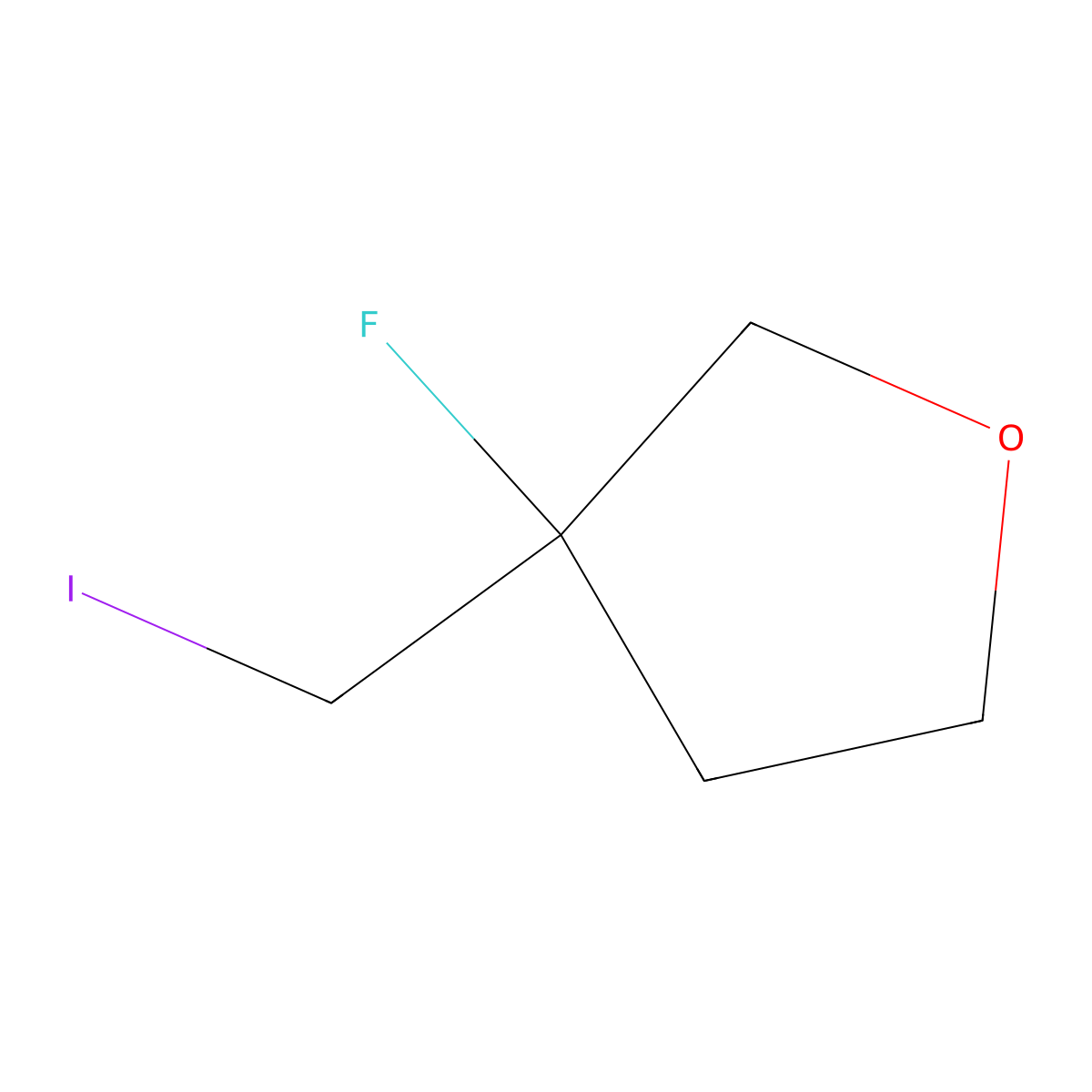 3-Fluoro-3-(iodomethyl)oxolane molecular structure, CAS 1262412-11-2