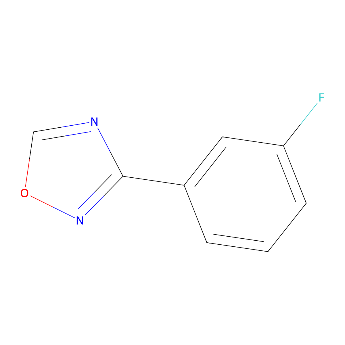 3-(3-Fluorophenyl)-1,2,4-oxadiazole molecular structure, CAS 1262412-46-3