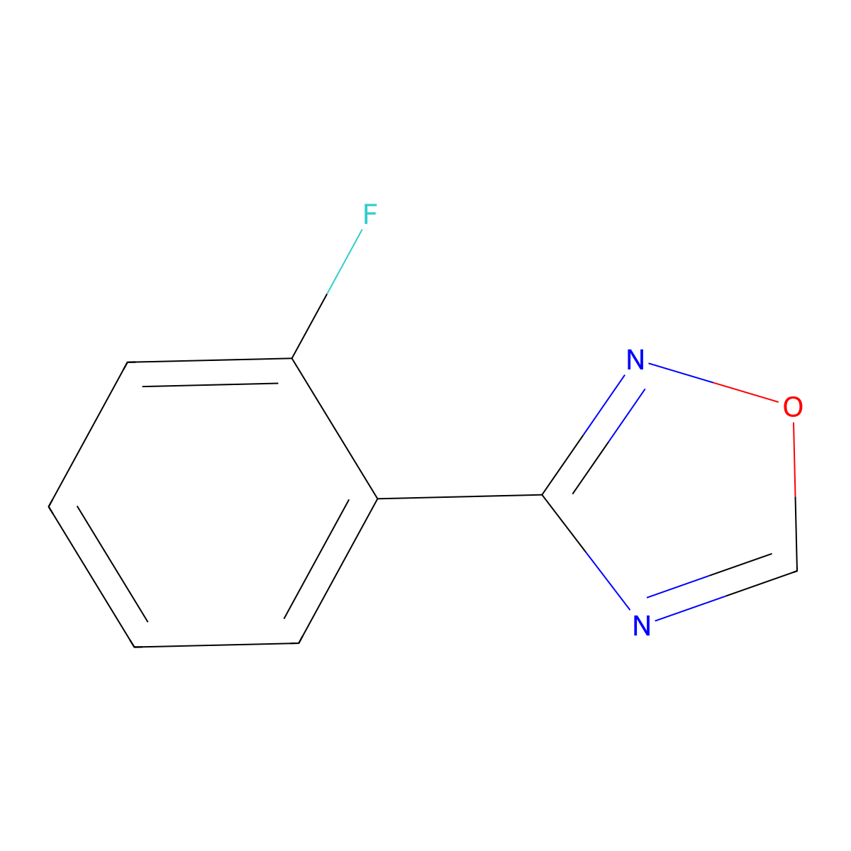 3-(2-Fluorophenyl)-1,2,4-oxadiazole molecular structure, CAS 1262412-83-8