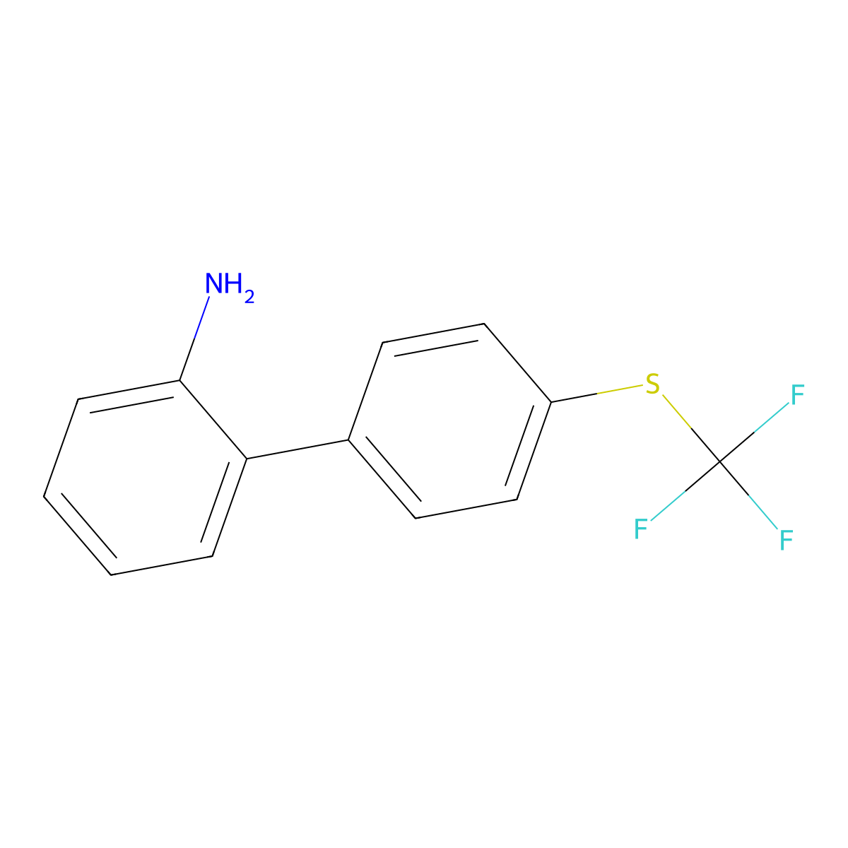 4'-[(Trifluoromethyl)thio]-1,1'-biphenyl-2-amine molecular structure, CAS 1262412-95-2