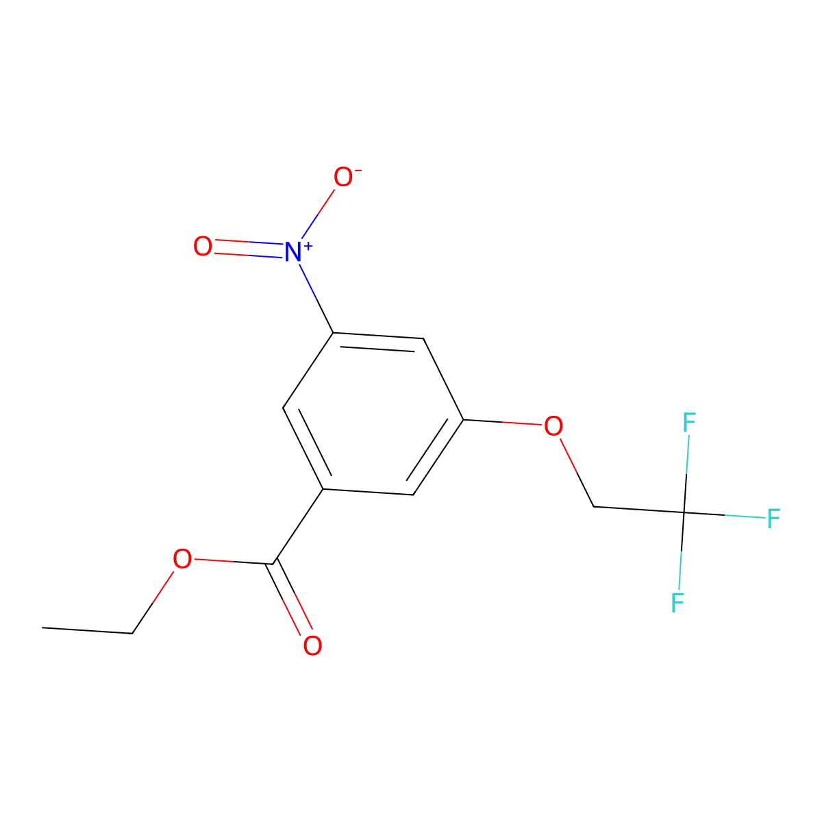 3-Nitro-5-(2,2,2-trifluoroethoxy)benzoic acid ethyl ester molecular structure, CAS 1262413-57-9