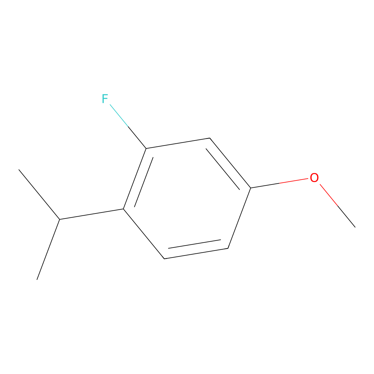 2-Fluoro-1-isopropyl-4-methoxybenzene molecular structure, CAS 1262414-96-9