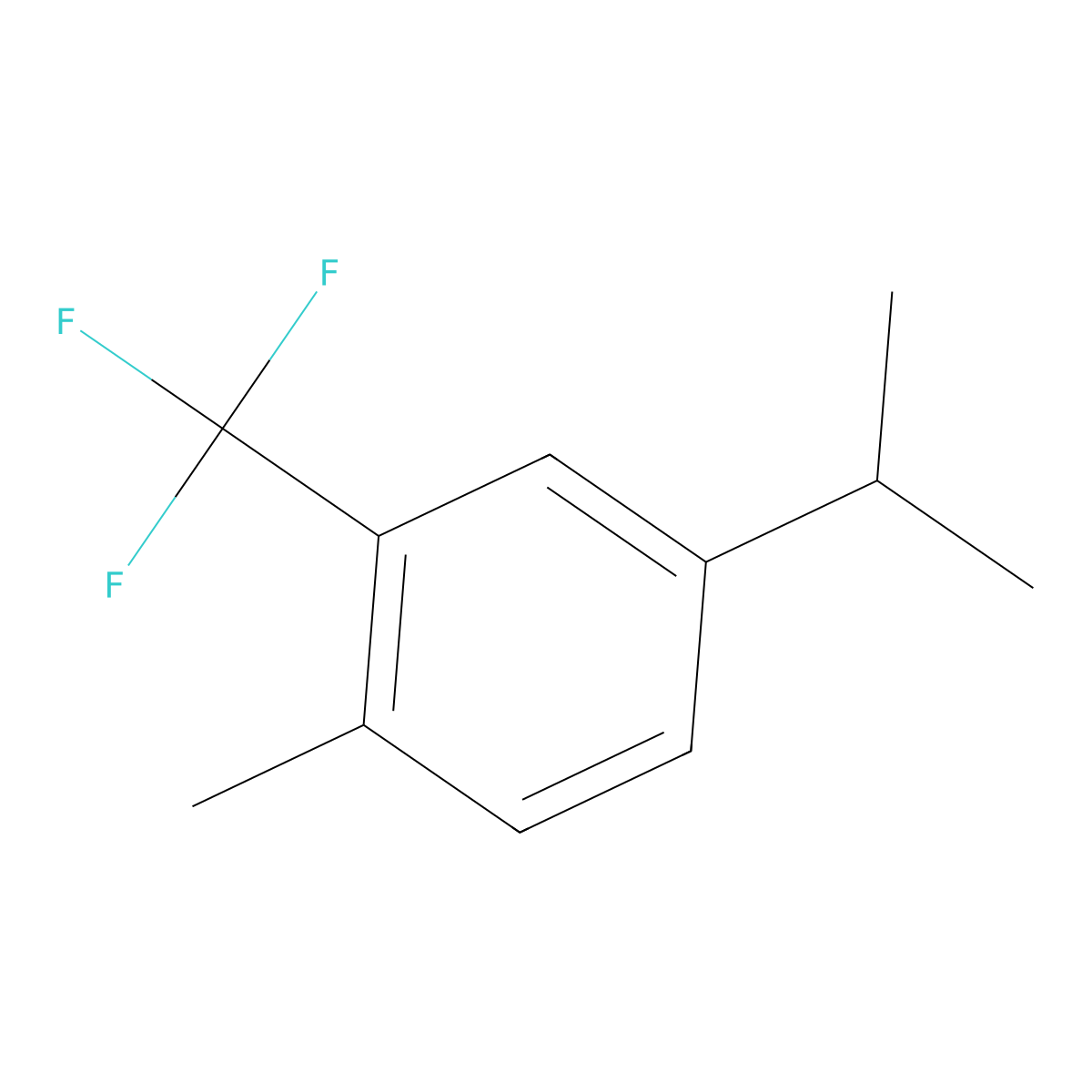 2-Methyl-5-isopropylbenzotrifluoride molecular structure, CAS 1262415-40-6