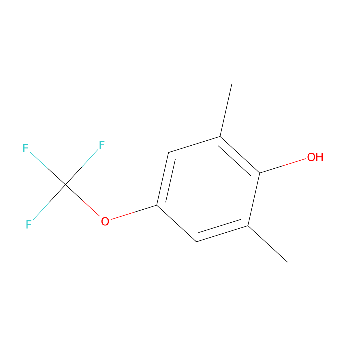 2,6-Dimethyl-4-(trifluoromethoxy)phenol molecular structure, CAS 1262415-43-9