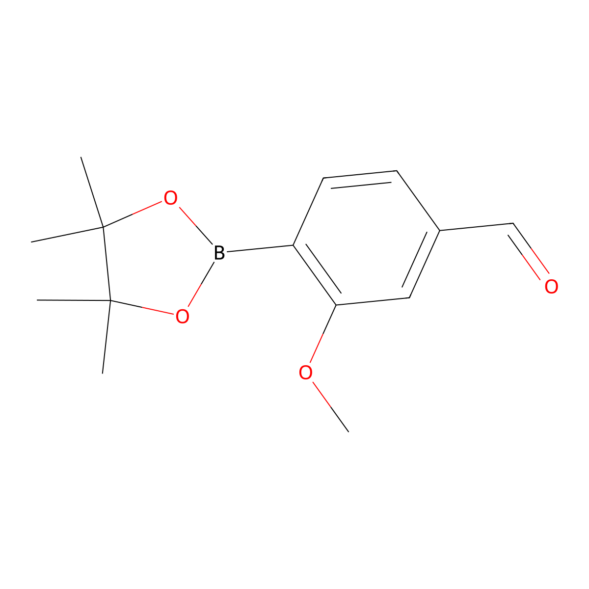 3-Methoxy-4-(4,4,5,5-tetramethyl-1,3,2-dioxaborolan-2-yl)benzaldehyde molecular structure, CAS 1262422-39-8