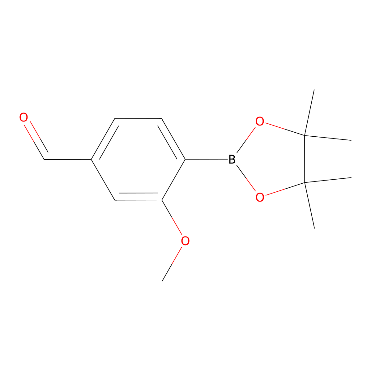 3-Methoxy-4-(4,4,5,5-tetramethyl-1,3,2-dioxaborolan-2-yl)benzaldehyde molecular structure, CAS 1262422-39-8