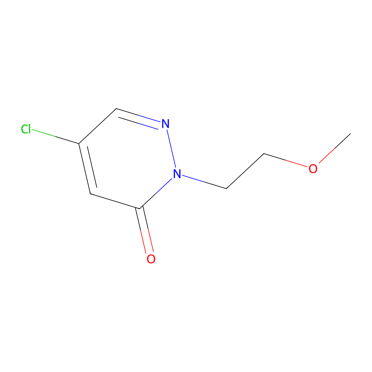 5-chloro-2-(2-methoxyethyl)pyridazin-3(2H)-one molecular structure, CAS 1262423-60-8