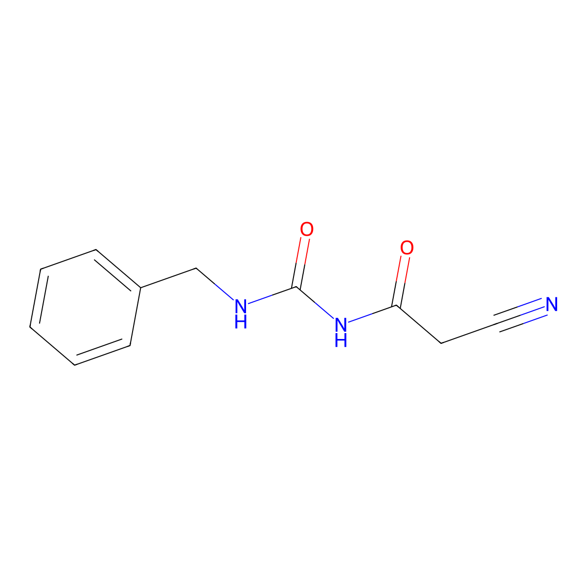 1-Benzyl-3-cyanoacetylurea molecular structure, CAS 126245-46-3