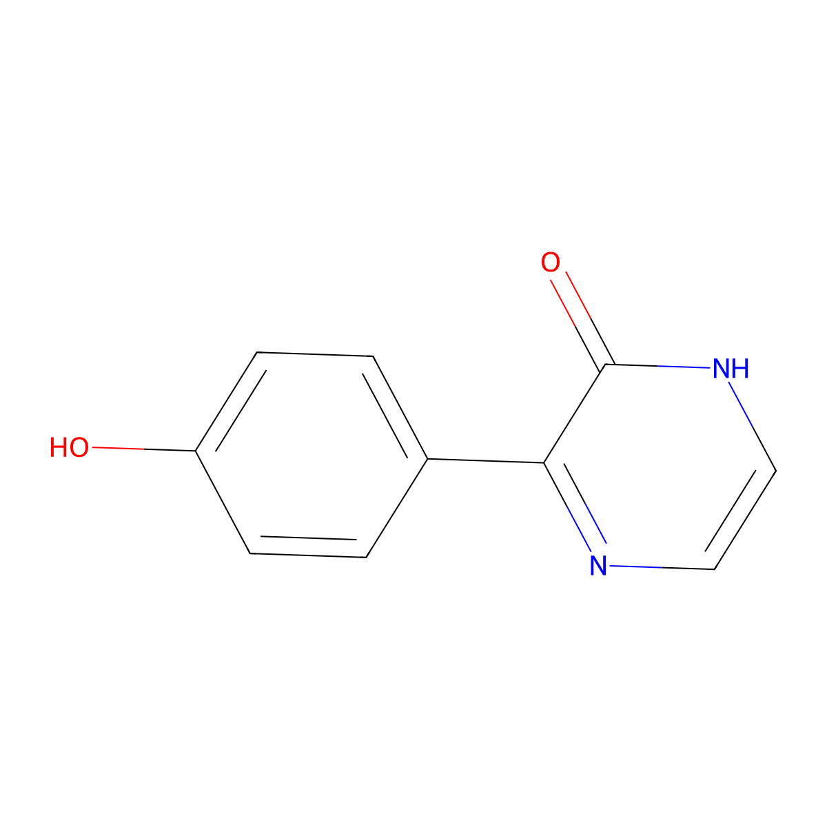 3-(4-Hydroxyphenyl)-2(1H)-pyrazinone molecular structure, CAS 126247-63-0