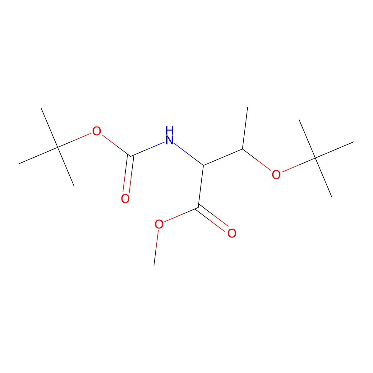 (2S,3R)-Methyl 3-(tert-butoxy)-2-((tert-butoxycarbonyl)amino)butanoate molecular structure, CAS 1262482-76-7