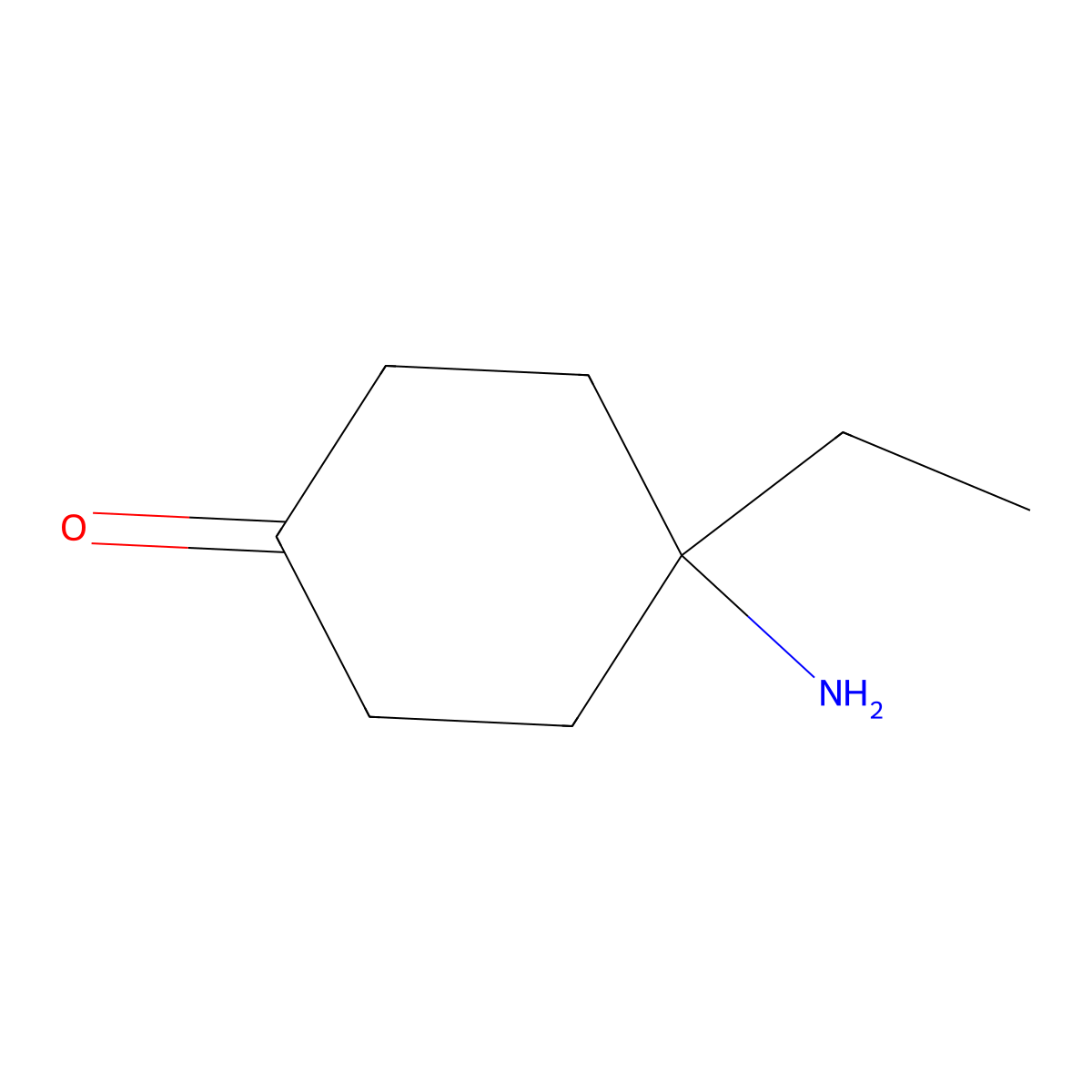 4-Amino-4-ethylcyclohexan-1-one molecular structure, CAS 1262484-70-7