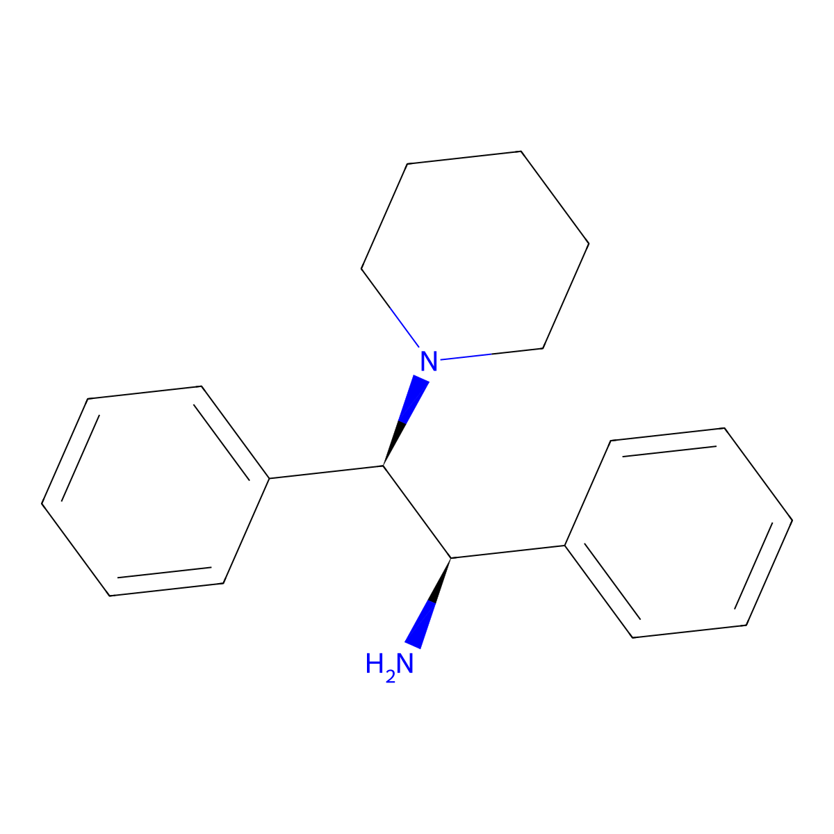 (1R,2R)-1,2-Diphenyl-2-(piperidin-1-yl)ethan-1-amine molecular structure, CAS 1262516-53-9
