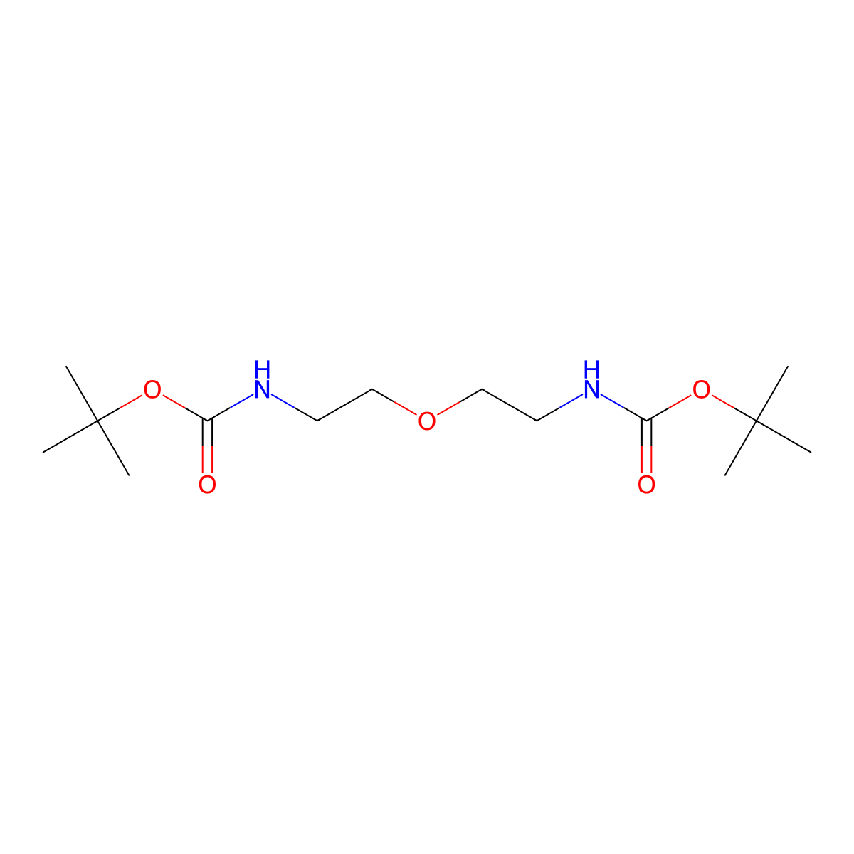 tert-butyl N-[2-(2-{[(tert-butoxy)carbonyl]amino}ethoxy)ethyl]carbamate molecular structure, CAS 1262534-14-4