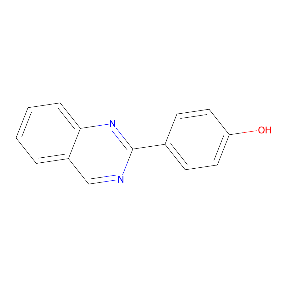 4-(Quinazolin-2-yl)phenol molecular structure, CAS 1262537-33-6