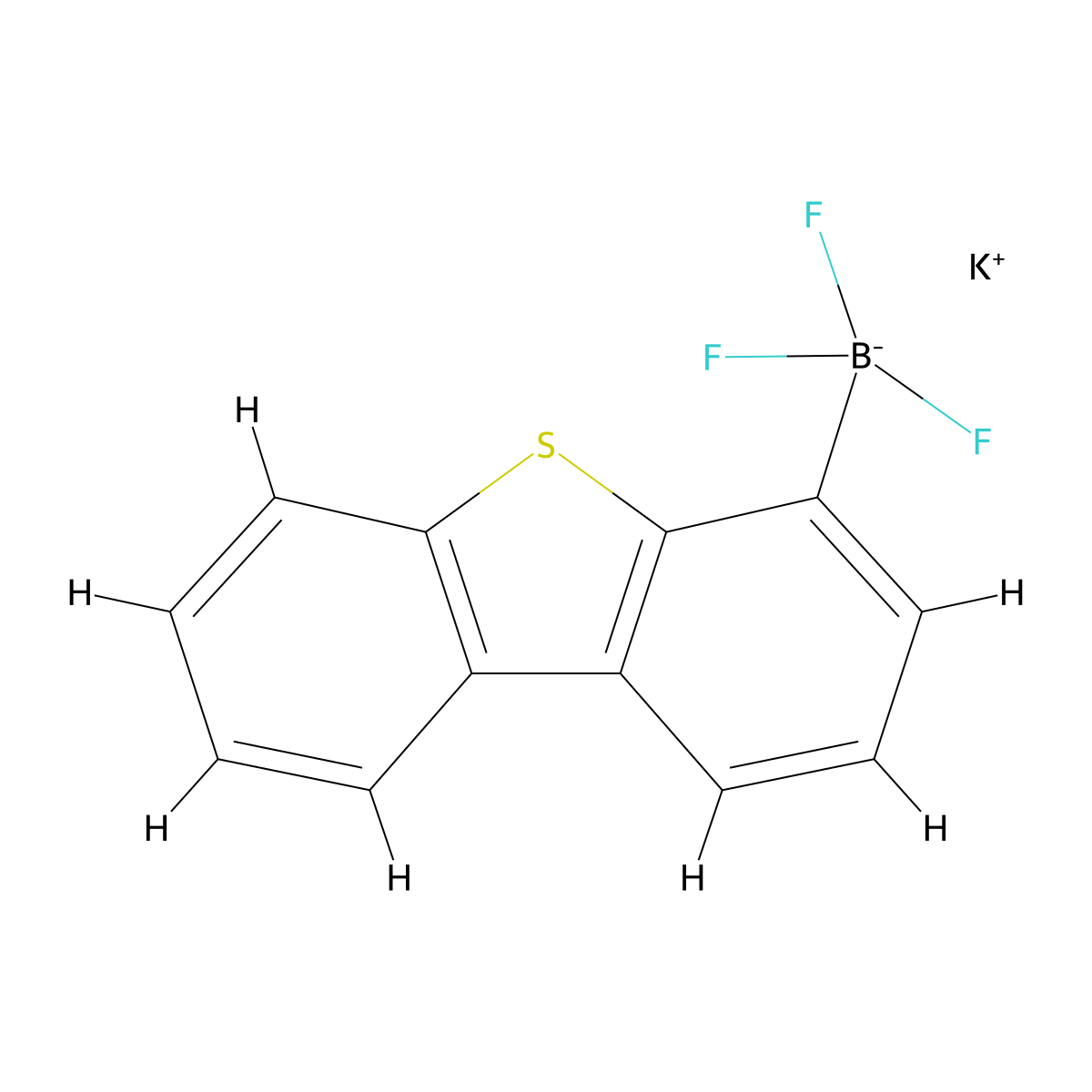Potassium 4-dibenzothienyltrifluoroborate molecular structure, CAS 1262538-11-3