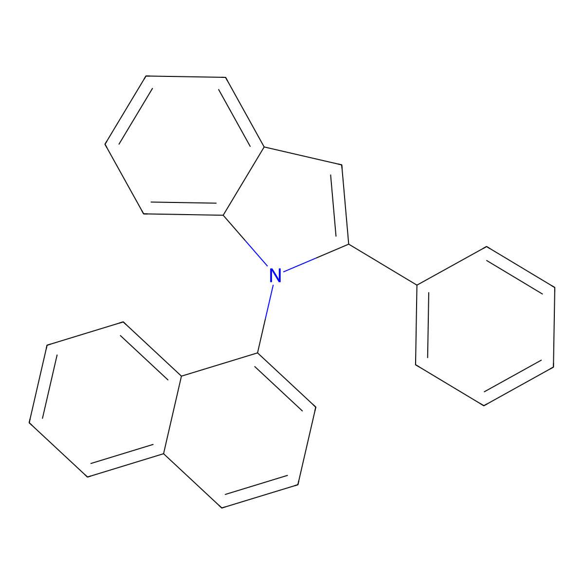 1-Naphthalen-1-yl-2-phenyl-1H-indole molecular structure, CAS 1262543-83-8