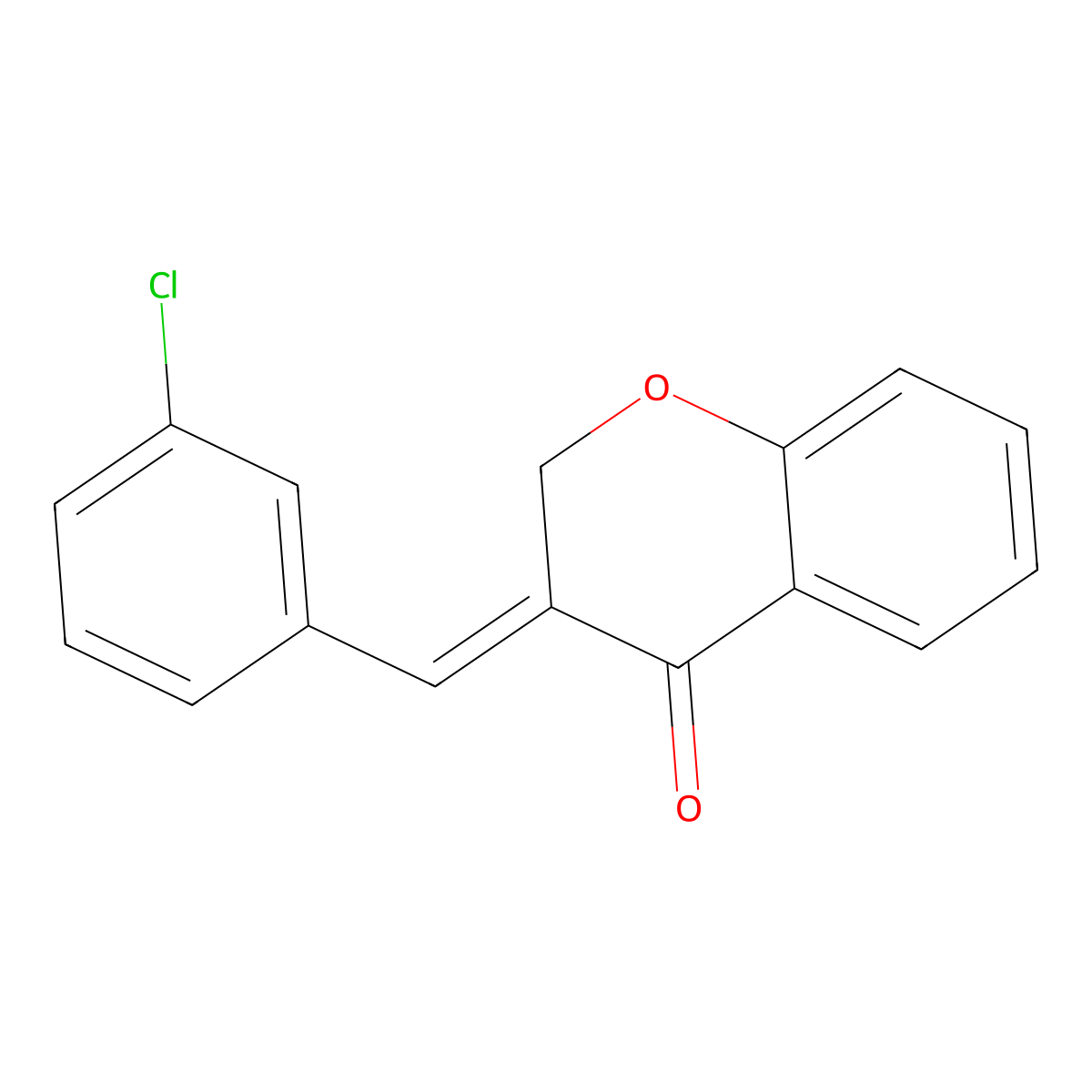(3E)-3-[(3-chlorophenyl)methylidene]-3,4-dihydro-2H-1-benzopyran-4-one molecular structure, CAS 1262616-91-0