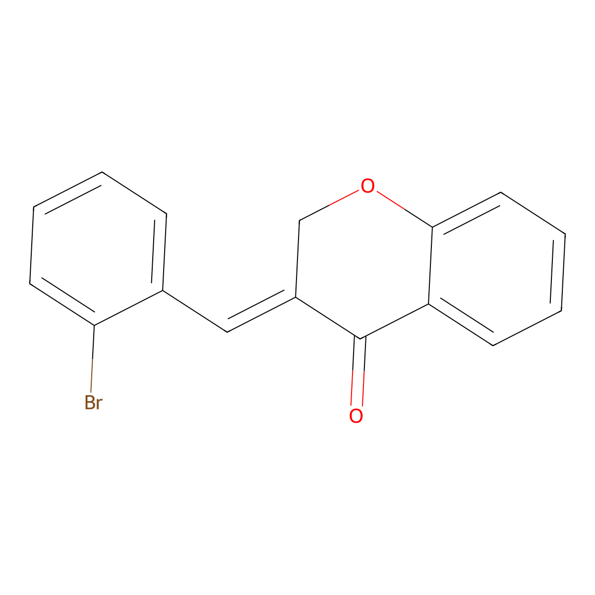 (3E)-3-((2-Bromophenyl)methylene)-2,3-dihydro-4H-1-benzopyran-4-one molecular structure, CAS 1262616-92-1