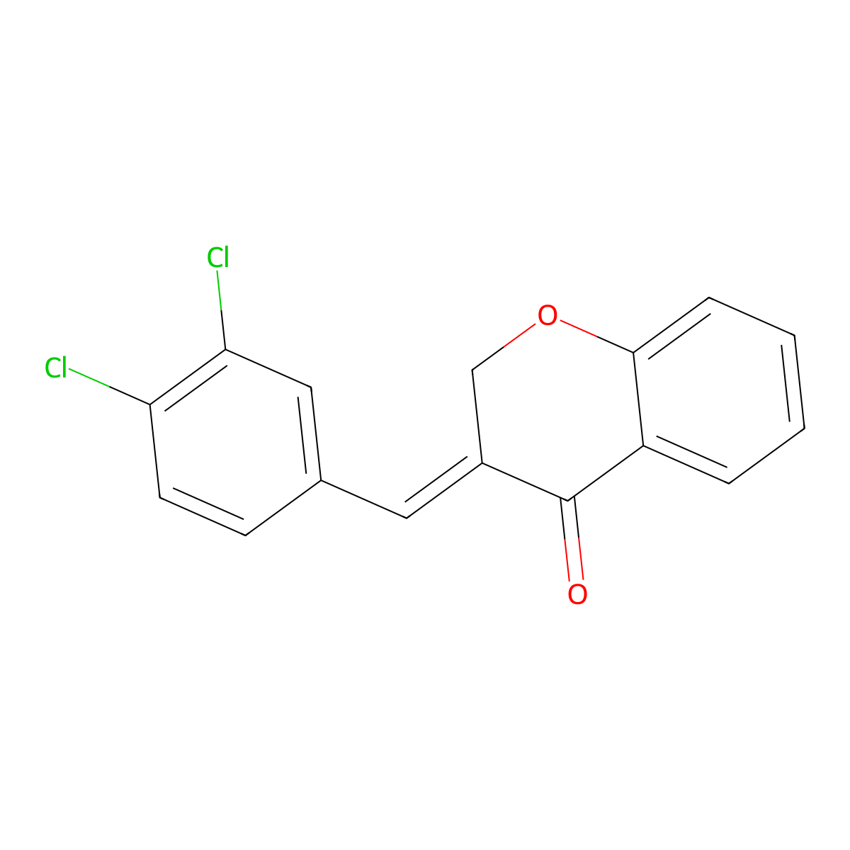 3-[(E)-(3,4-dichlorophenyl)methylidene]-2,3-dihydro-4H-chromen-4-one molecular structure, CAS 1262616-93-2