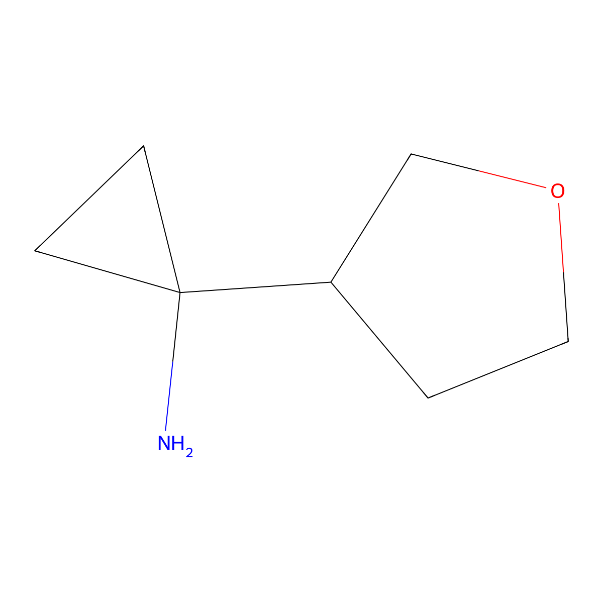 1-(Oxolan-3-yl)cyclopropan-1-amine molecular structure, CAS 1262618-15-4