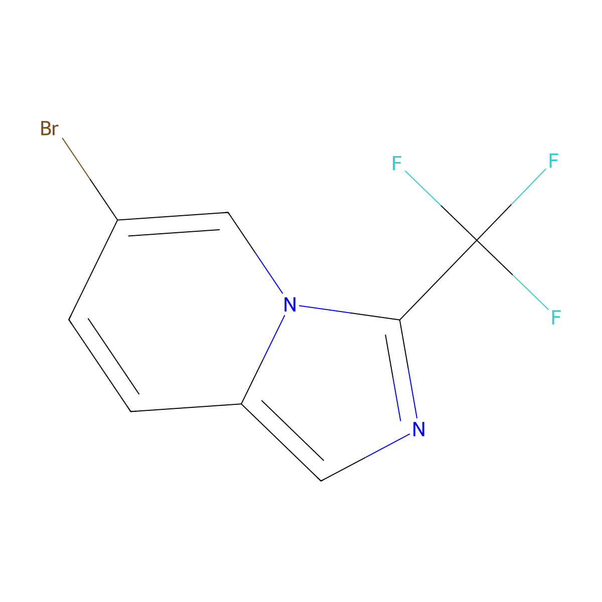 6-Bromo-3-(trifluoromethyl)imidazo[1,5-a]pyridine molecular structure, CAS 1262619-64-6