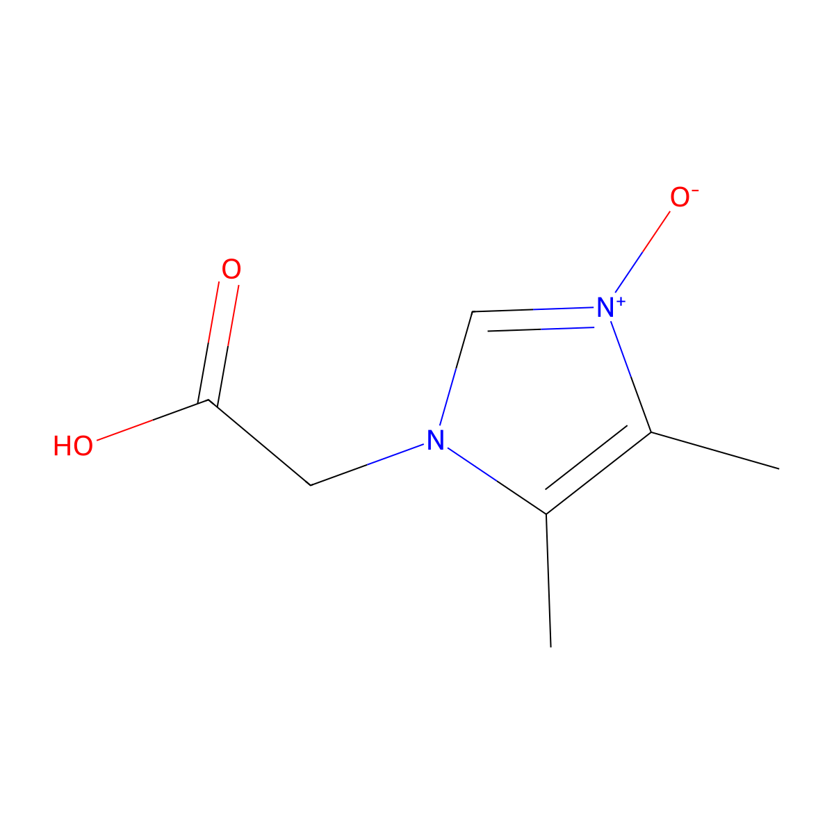 1-(carboxymethyl)-4,5-dimethyl-1H-imidazole 3-oxide molecular structure, CAS 126262-78-0