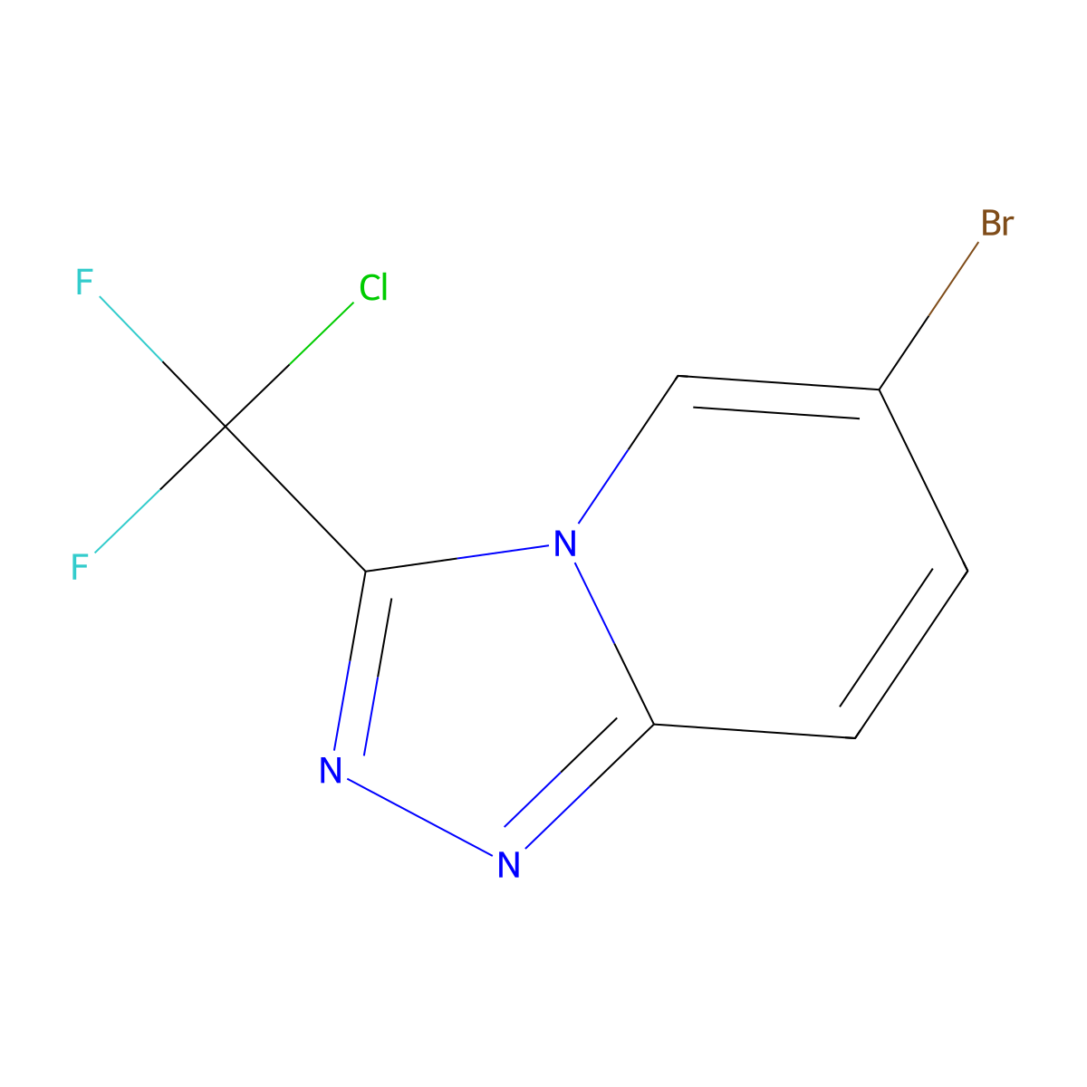 6-Bromo-3-(chlorodifluoromethyl)-[1,2,4]triazolo[4,3-a]pyridine molecular structure, CAS 1262620-72-3