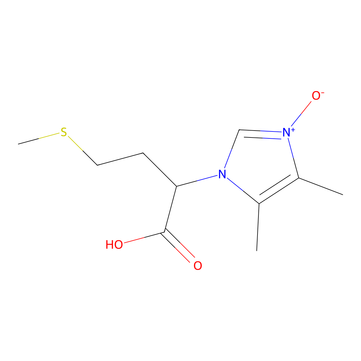 1-(1-carboxy-3-(methylthio)propyl)-4,5-dimethyl-1H-imidazole 3-oxide molecular structure, CAS 126263-37-4
