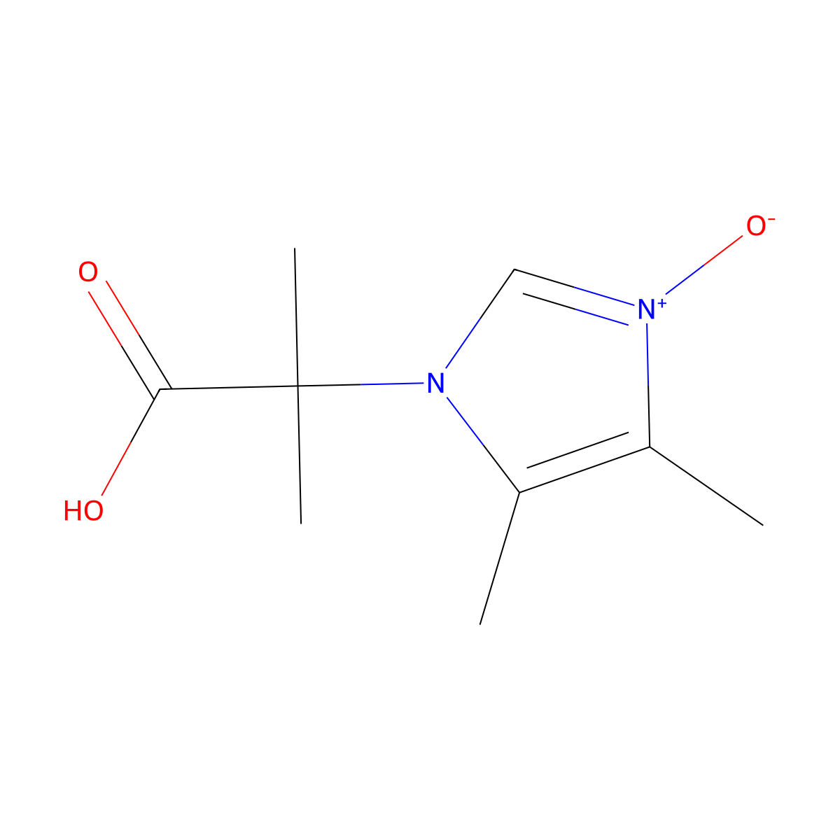 2-(4,5-dimethyl-3-oxido-1H-imidazol-1-yl)-2-methylpropanoic acid molecular structure, CAS 126263-55-6