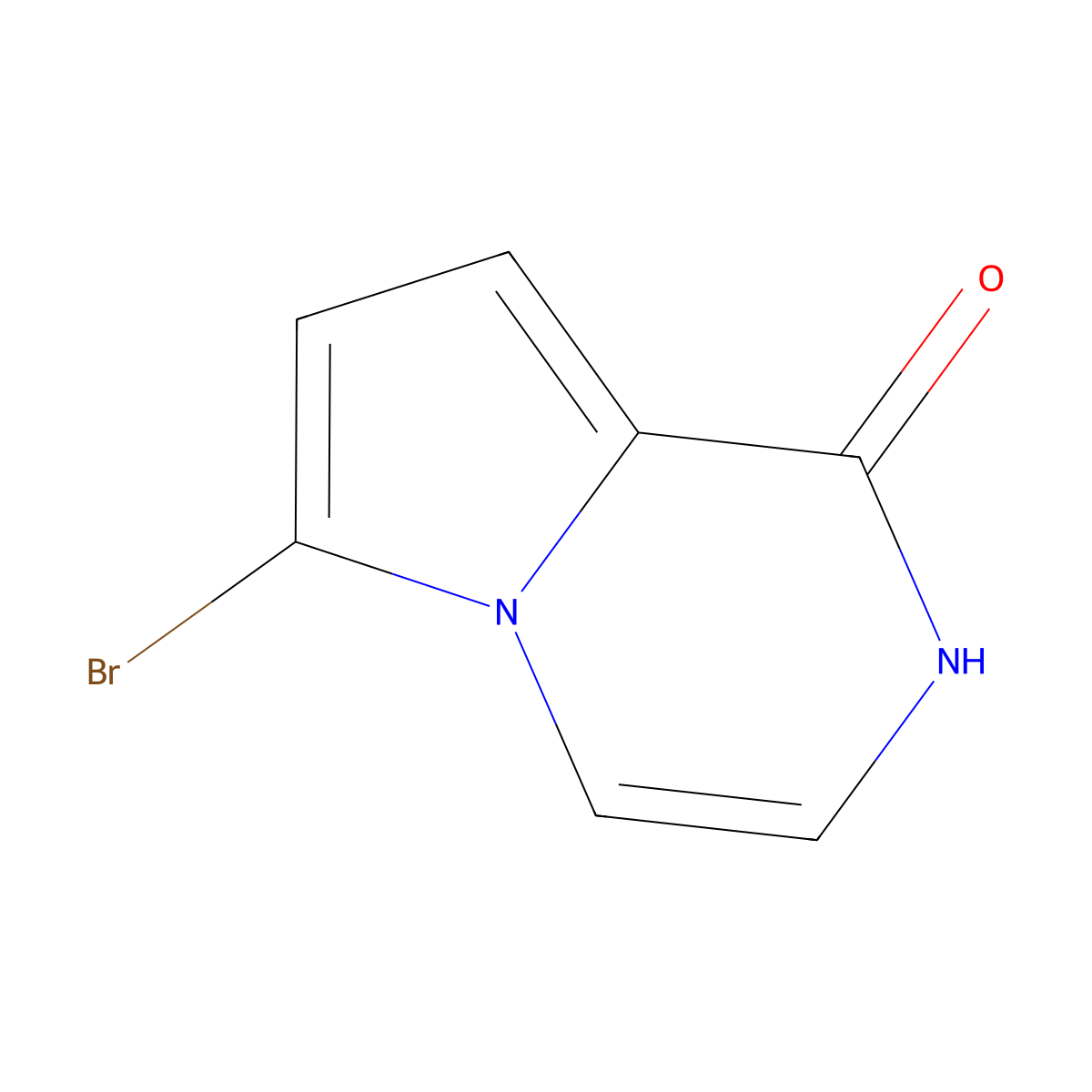6-Bromopyrrolo[1,2-a]pyrazin-1-ol molecular structure, CAS 1262630-80-7
