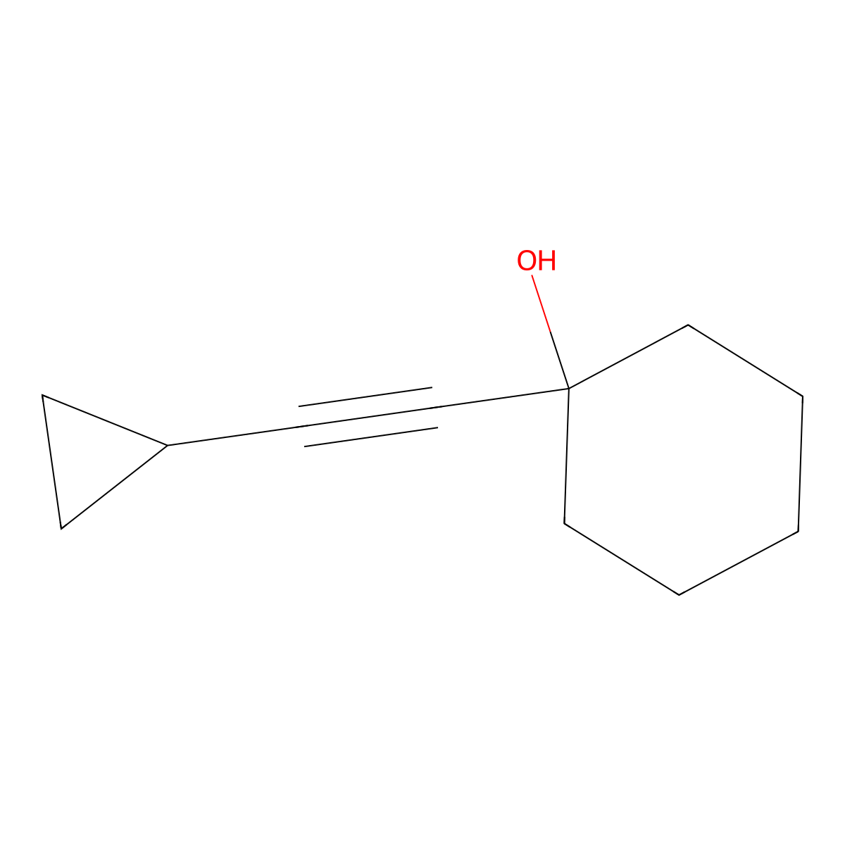 1-(Cyclopropylethynyl)cyclohexanol molecular structure, CAS 1262631-33-3