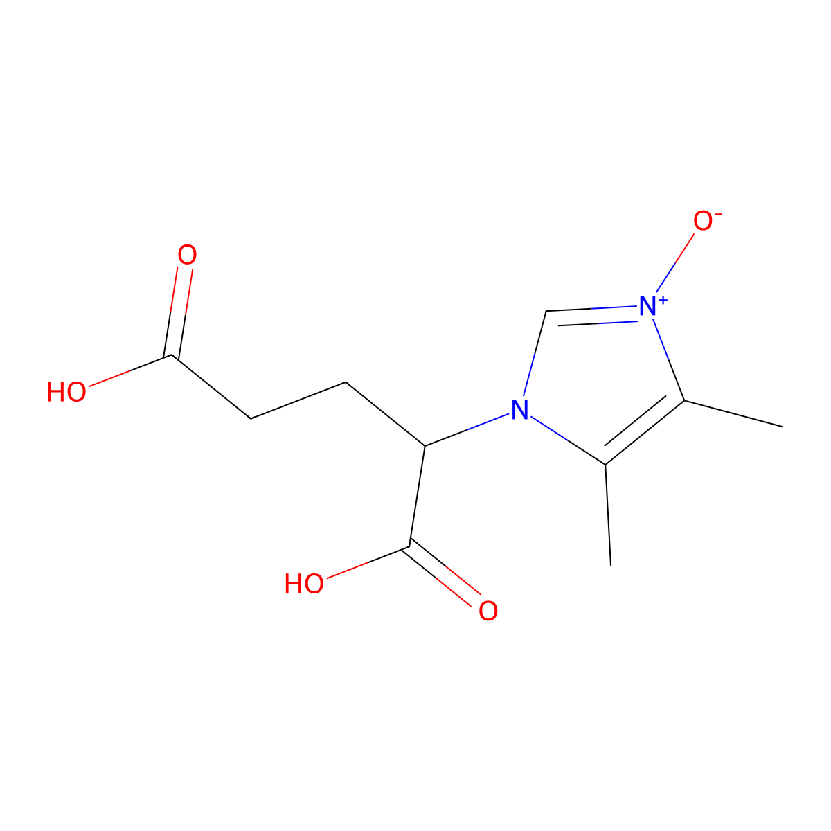 (S)-1-(1,3-dicarboxypropyl)-4,5-dimethyl-1H-imidazole 3-oxide molecular structure, CAS 126264-03-7