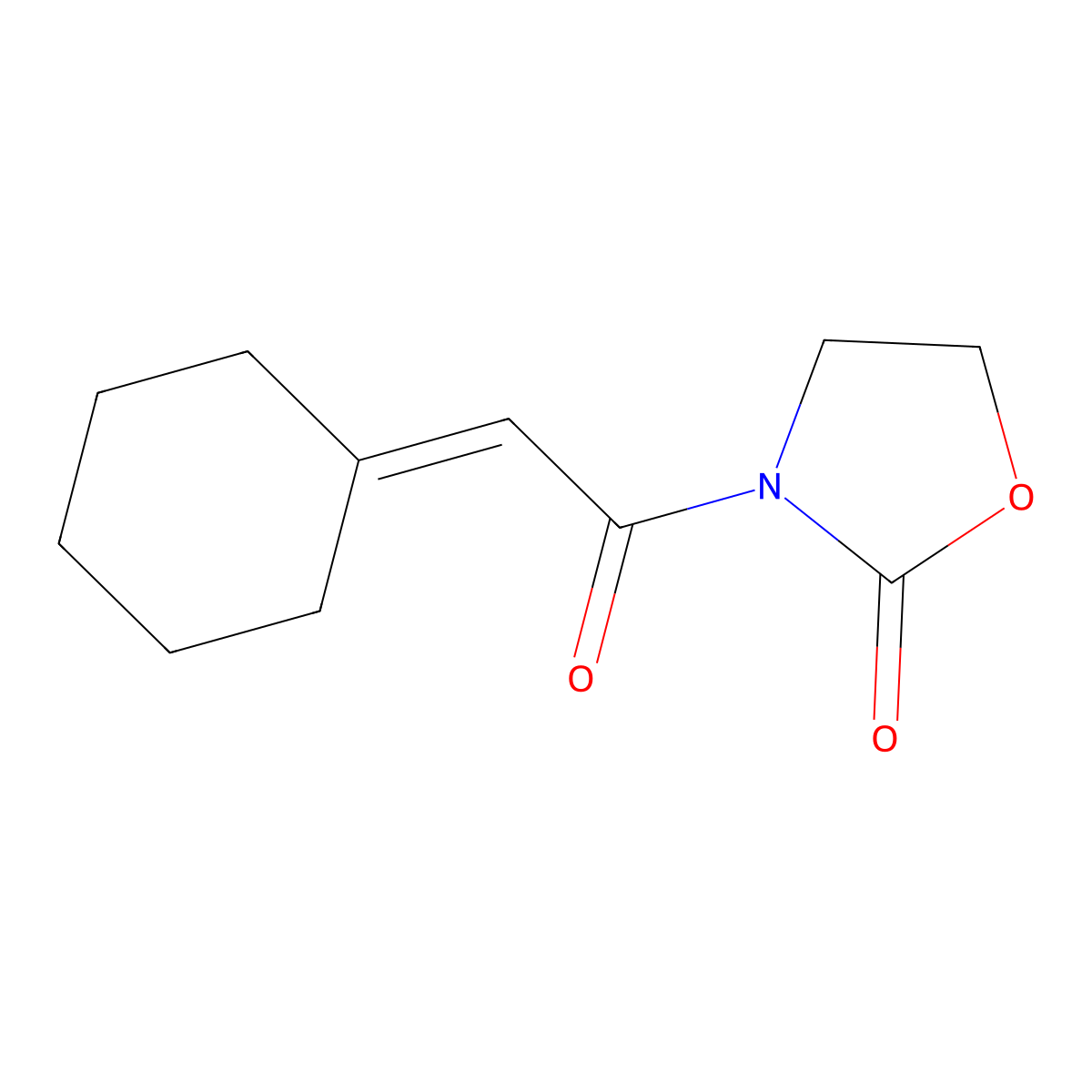 3-(2-Cyclohexylideneacetyl)oxazolidin-2-one molecular structure, CAS 1262670-06-3