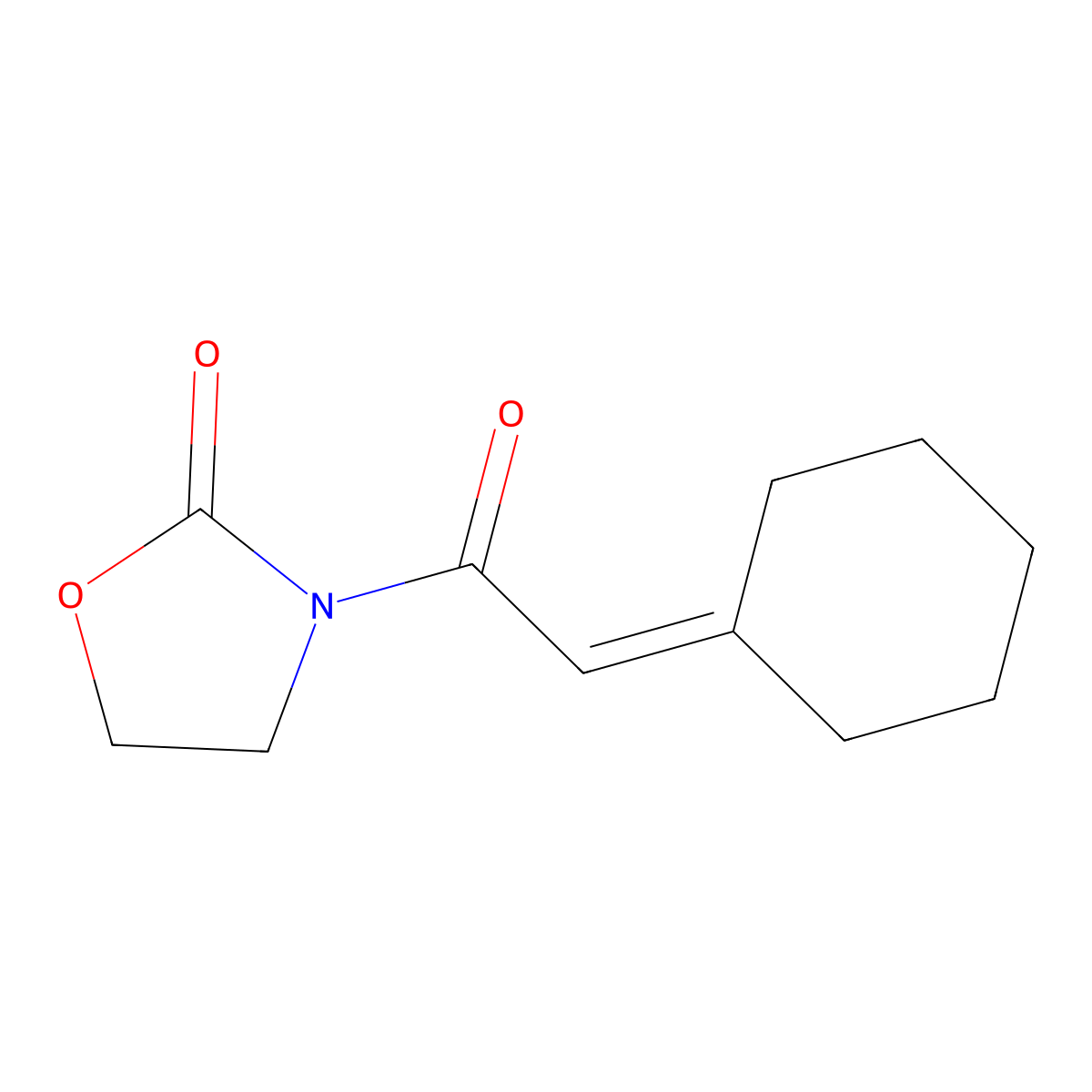 3-(2-Cyclohexylideneacetyl)oxazolidin-2-one molecular structure, CAS 1262670-06-3