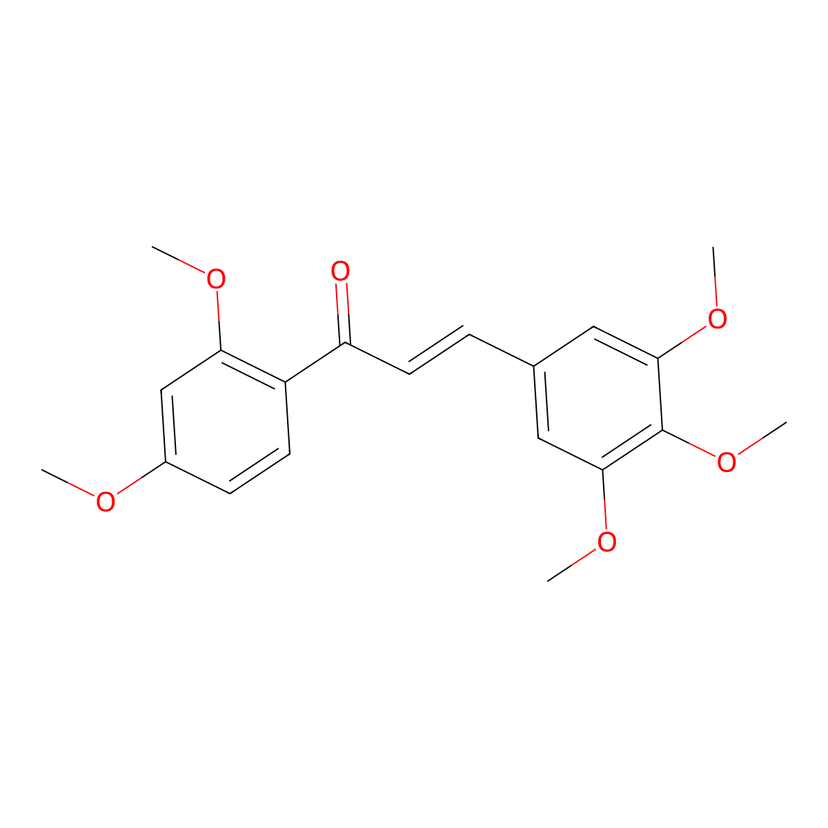 (2E)-1-(2,4-dimethoxyphenyl)-3-(3,4,5-trimethoxyphenyl)prop-2-en-1-one molecular structure, CAS 1262675-76-2