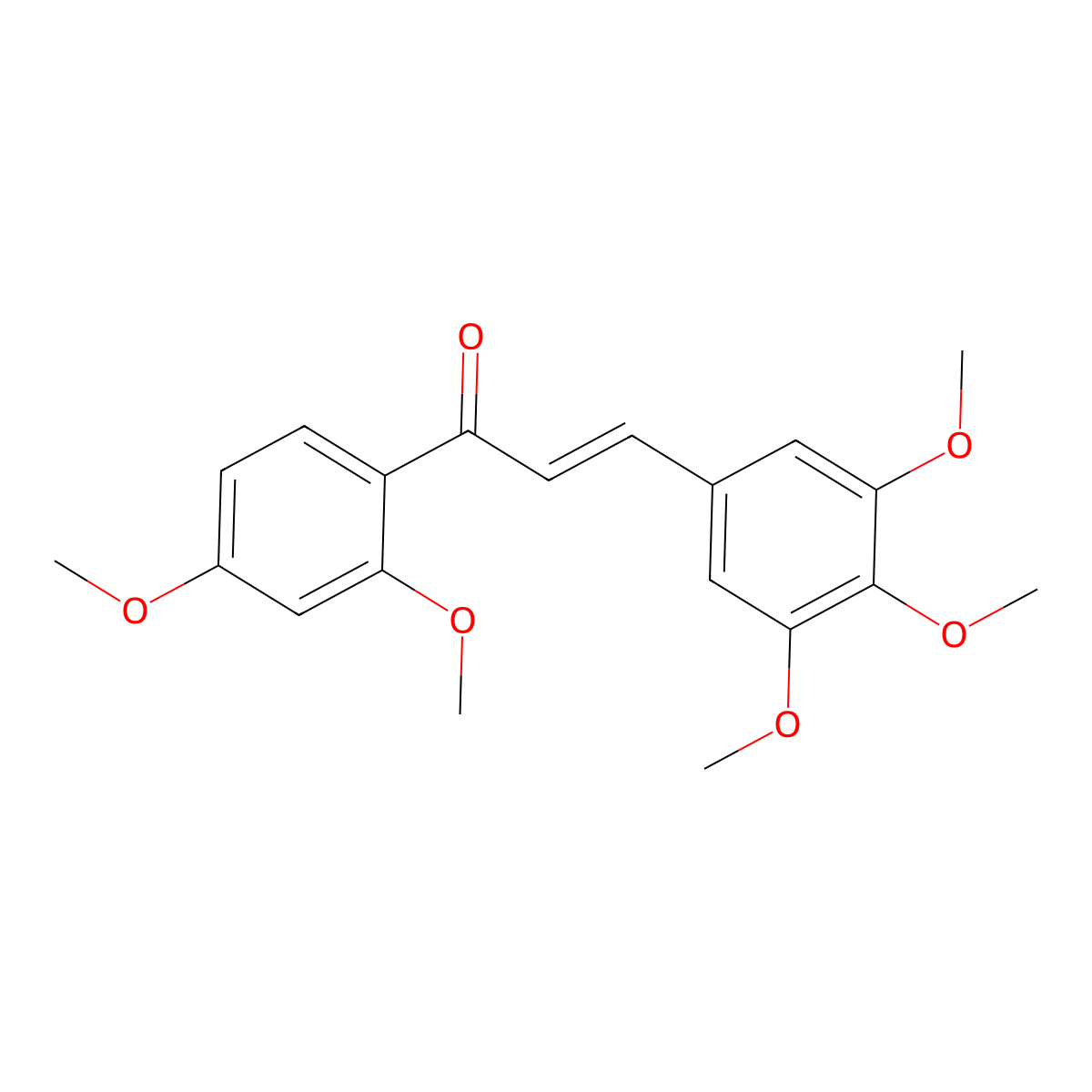 (2E)-1-(2,4-dimethoxyphenyl)-3-(3,4,5-trimethoxyphenyl)prop-2-en-1-one molecular structure, CAS 1262675-76-2