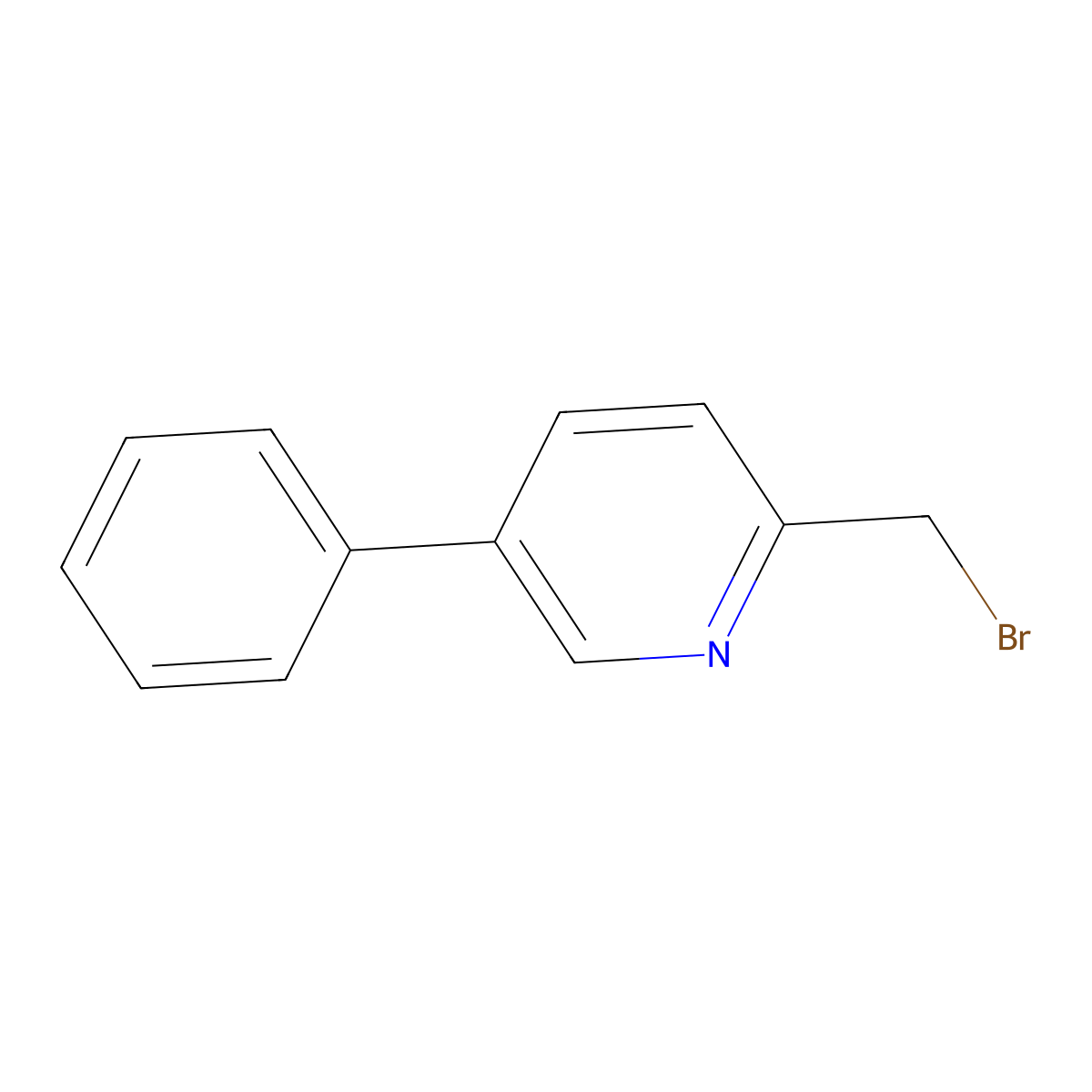 2-(Bromomethyl)-5-phenylpyridine molecular structure, CAS 126268-58-4