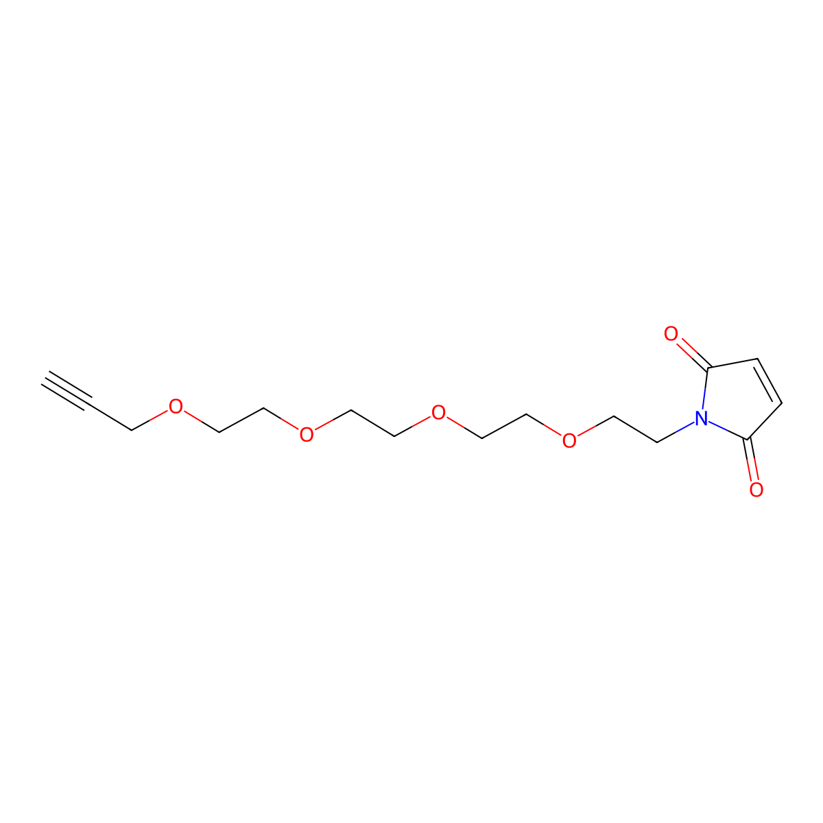 Mal-PEG4-Propargyl molecular structure, CAS 1262681-30-0