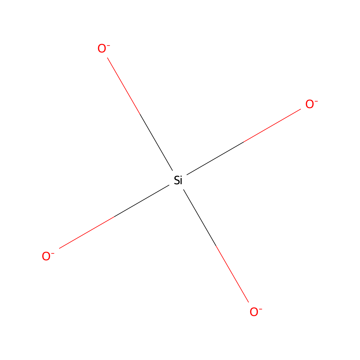 Silicate molecular structure, CAS 12627-13-3