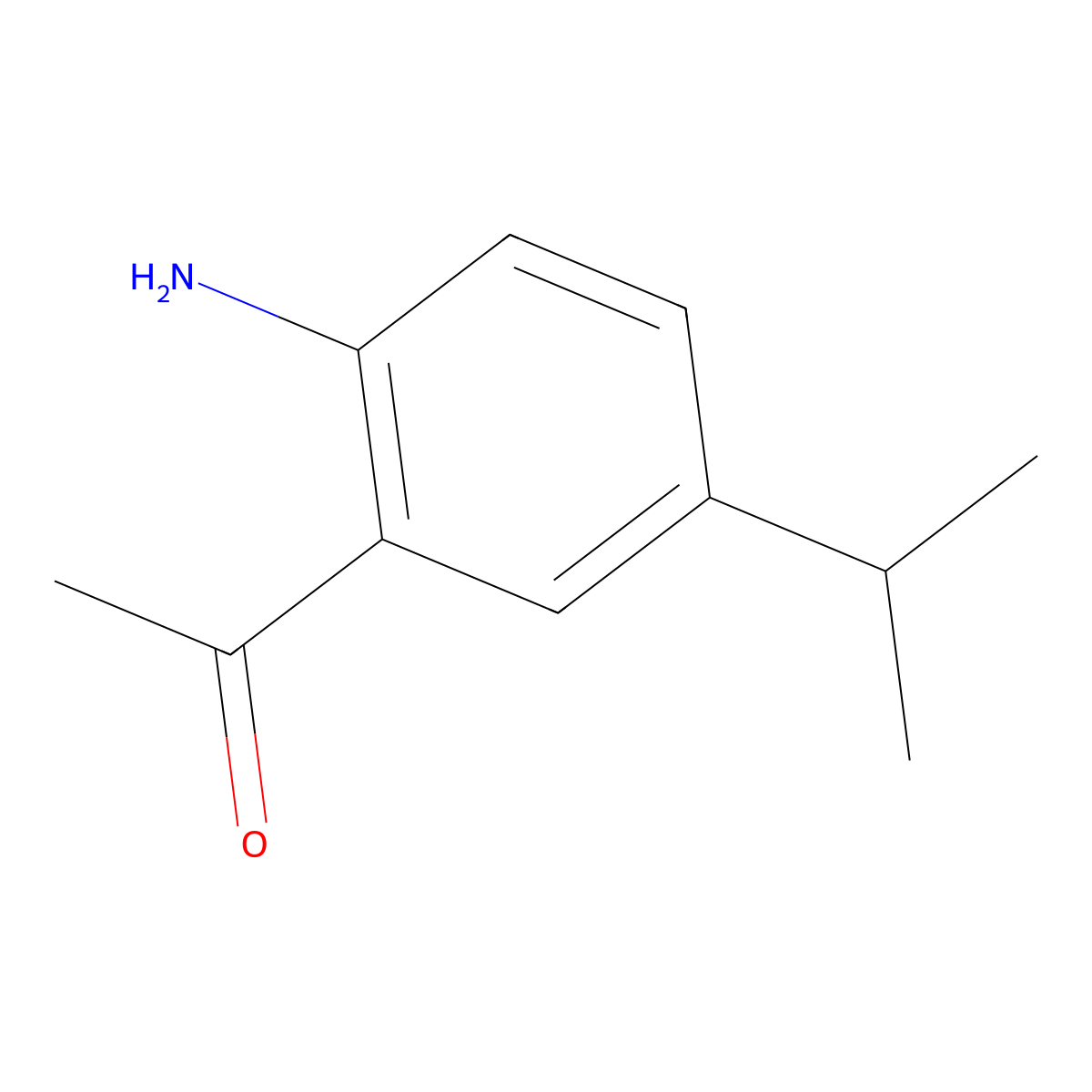 1-(2-Amino-5-(propan-2-yl)phenyl)ethan-1-one molecular structure, CAS 126272-90-0